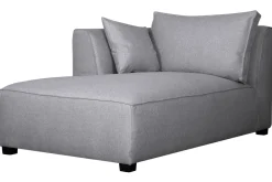 Miliboo Canapé D'angle|Voir Tous Les Canapés-Méridienne angle gauche en tissu gris clair PLURIEL