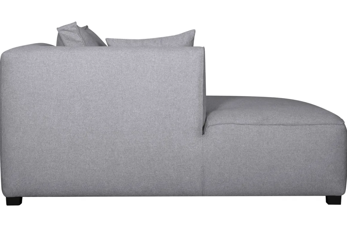 Miliboo Canapé D'angle|Voir Tous Les Canapés-Méridienne angle gauche en tissu gris clair PLURIEL