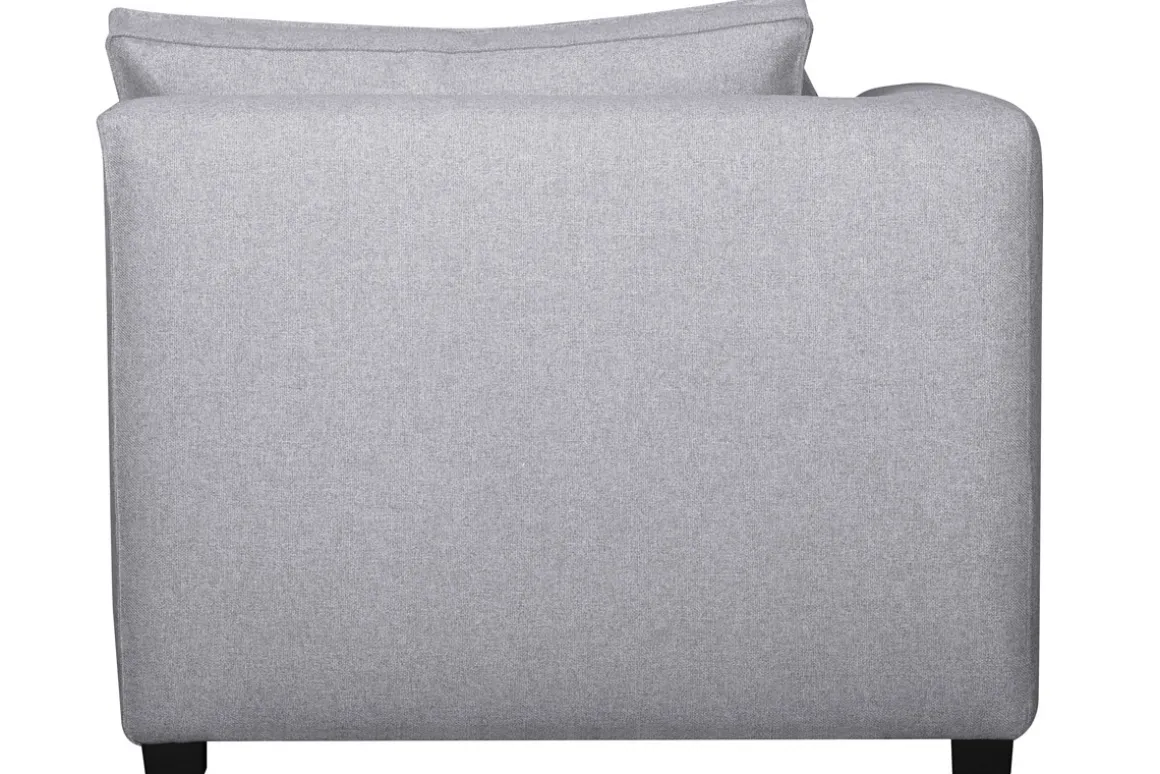 Miliboo Canapé D'angle|Voir Tous Les Canapés-Méridienne angle gauche en tissu gris clair PLURIEL