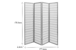 Miliboo Paravent-Paravent japonais en bois et papier de riz L177 cm GIBON