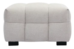 Miliboo Pouf|Pouf-Pouf repose-pieds design en tissu effet velours texturé beige CORTO