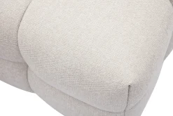 Miliboo Pouf|Pouf-Pouf repose-pieds design en tissu effet velours texturé beige CORTO