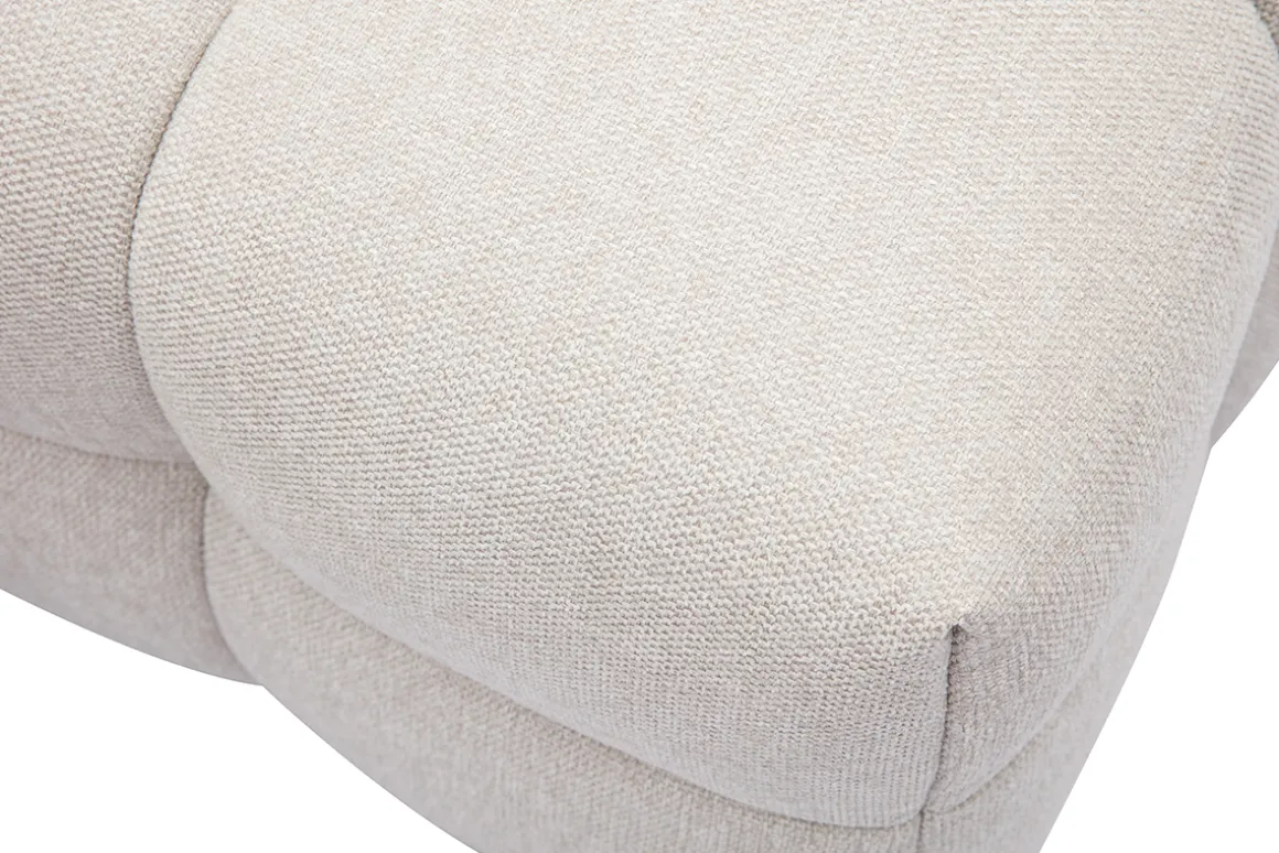 Miliboo Pouf|Pouf-Pouf repose-pieds design en tissu effet velours texturé beige CORTO