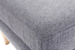 Miliboo Pouf|Pouf-Pouf repose-pieds déhoussable scandinave en tissu gris clair et bois clair OSLO