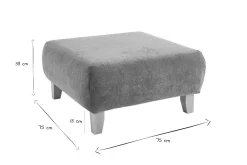 Miliboo Pouf|Pouf-Pouf repose-pieds en tissu effet velours texturé terracotta et bois clair massif L75 cm ODEON