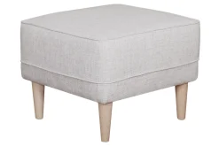 Miliboo Pouf|Pouf-Pouf repose-pieds en tissu gris clair et bois clair PAPEL