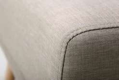 Miliboo Pouf|Pouf-Pouf repose-pieds scandinave en tissu beige et bois clair ULLA