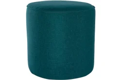 Miliboo Pouf|Pouf-Pouf rond en tissu bleu paon D40 cm COQ