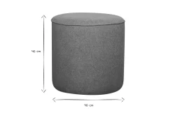 Miliboo Pouf|Pouf-Pouf rond en tissu brique D40 cm COQ