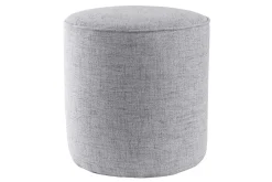 Miliboo Pouf|Pouf-Pouf rond en tissu gris clair D40 cm COQ