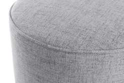 Miliboo Pouf|Pouf-Pouf rond en tissu gris clair D40 cm COQ