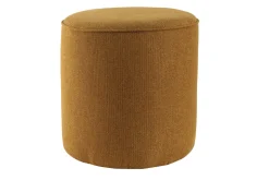 Miliboo Pouf|Pouf-Pouf rond en tissu jaune cumin D40 cm COQ