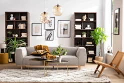 Miliboo Pouf|Pouf-Pouf rond en tissu jaune cumin D40 cm COQ