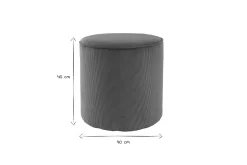 Miliboo Pouf|Pouf-Pouf rond en tissu velours côtelé terre brûlée D40 cm LOUIS