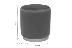Miliboo Pouf|Pouf-Pouf rond en velours rouge tomette et métal doré D40 cm AMAYA