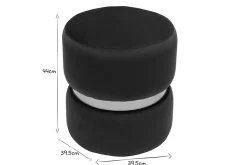 Miliboo Pouf|Pouf-Pouf rond en velours vert foncé et métal doré D40 cm JOY