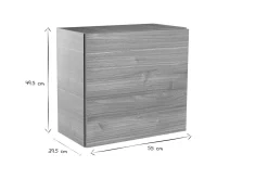 Miliboo Bibliothèque Et Étagère|Bibliothèque Et Étagère-Rangement mural fermé carré finition bois clair L55 cm ETERNEL