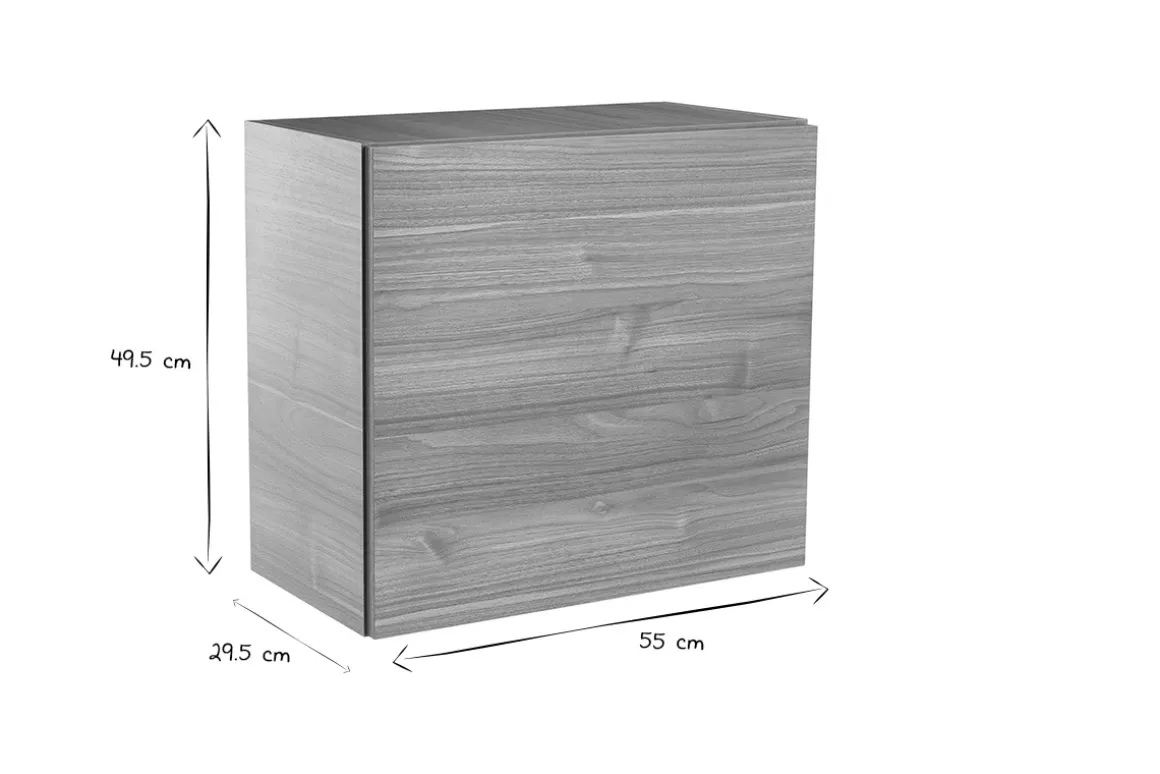 Miliboo Bibliothèque Et Étagère|Bibliothèque Et Étagère-Rangement mural fermé carré finition bois clair L55 cm ETERNEL