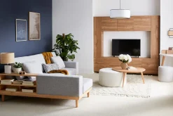 Miliboo Bibliothèque Et Étagère|Bibliothèque Et Étagère-Rangement mural fermé carré finition bois clair L55 cm ETERNEL