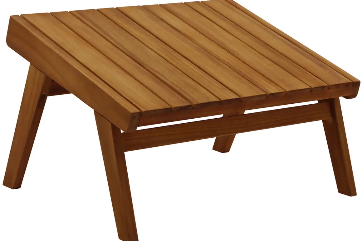 Miliboo Salon De Jardin-Repose pieds en bois massif TIDAK