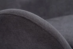 Miliboo Rocking Chair|Voir Tous Les Fauteuils-Rocking chair design en tissu effet velours gris foncé, métal noir et bois clair ESKUA