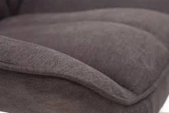 Miliboo Rocking Chair|Voir Tous Les Fauteuils-Rocking chair design en tissu effet velours gris foncé, métal noir et bois clair BILLIE