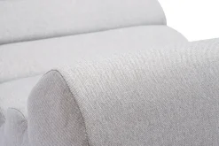 Miliboo Rocking Chair|Voir Tous Les Fauteuils-Rocking chair design en tissu gris clair et acier chromé TAYLOR