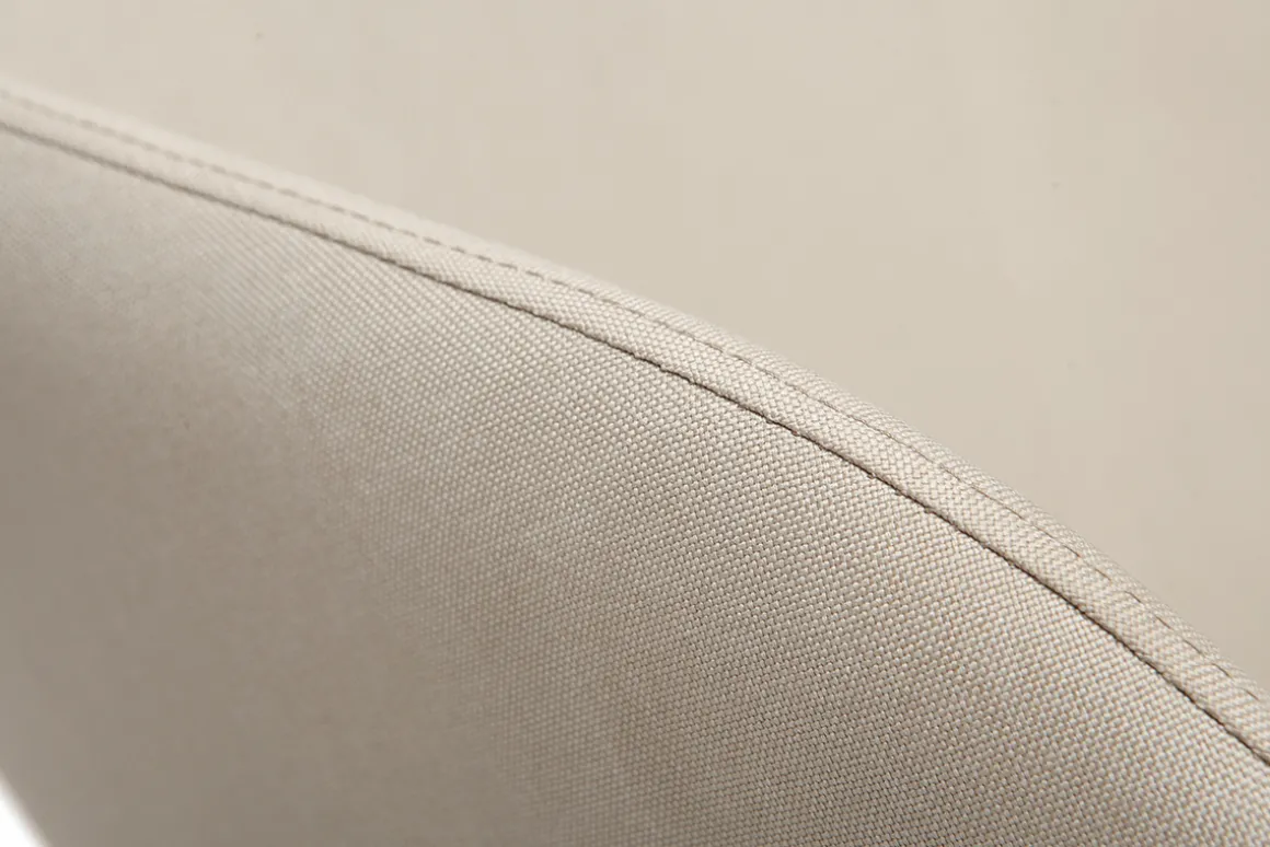 Miliboo Rocking Chair|Voir Tous Les Fauteuils-Rocking chair en tissu beige crème, bois clair et métal noir JHENE