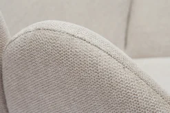 Miliboo Rocking Chair|Voir Tous Les Fauteuils-Rocking chair en tissu effet velours texturé beige, métal noir et bois clair RHAPSODY