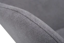 Miliboo Rocking Chair|Voir Tous Les Fauteuils-Rocking chair scandinave en tissu effet velours gris, métal noir et bois clair JHENE