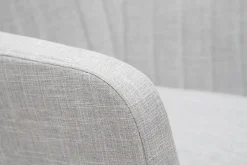 Miliboo Rocking Chair|Voir Tous Les Fauteuils-Rocking chair scandinave en tissu gris clair, métal noir et bois clair ALEYNA