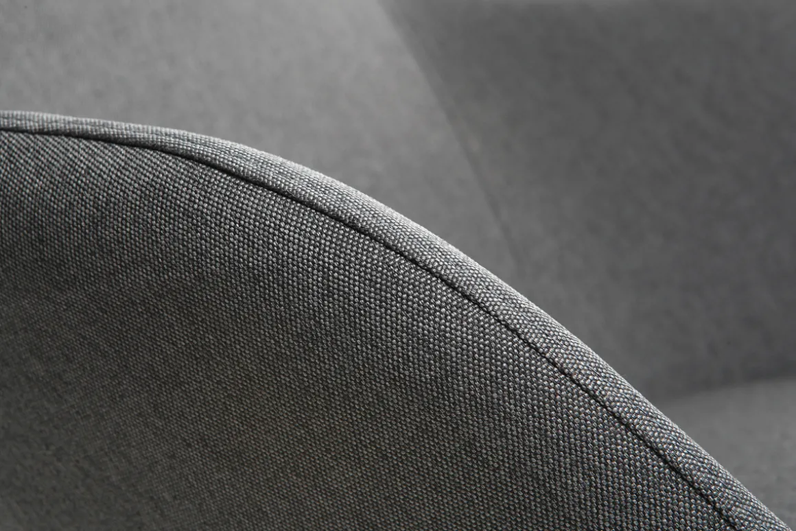 Miliboo Rocking Chair|Voir Tous Les Fauteuils-Rocking chair scandinave en tissu gris foncé, métal noir et bois clair JHENE