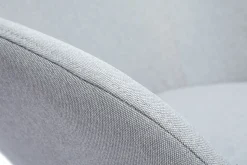 Miliboo Rocking Chair|Voir Tous Les Fauteuils-Rocking chair scandinave en tissu gris, métal noir et bois clair JHENE