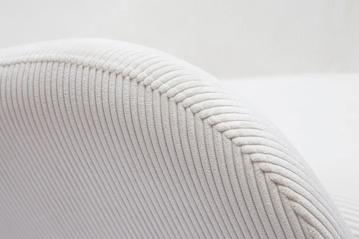 Miliboo Rocking Chair|Voir Tous Les Fauteuils-Rocking chair scandinave en tissu velours côtelé beige, métal noir et bois clair ESKUA