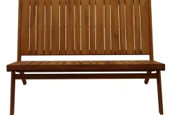 Miliboo Salon De Jardin-Salon de jardin banc 2 places et table basse en bois massif TIDAK