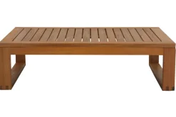 Miliboo Salon De Jardin-Salon de jardin d'angle 6-8 places en bois massif avec coussins déhoussables beige naturel SALSA