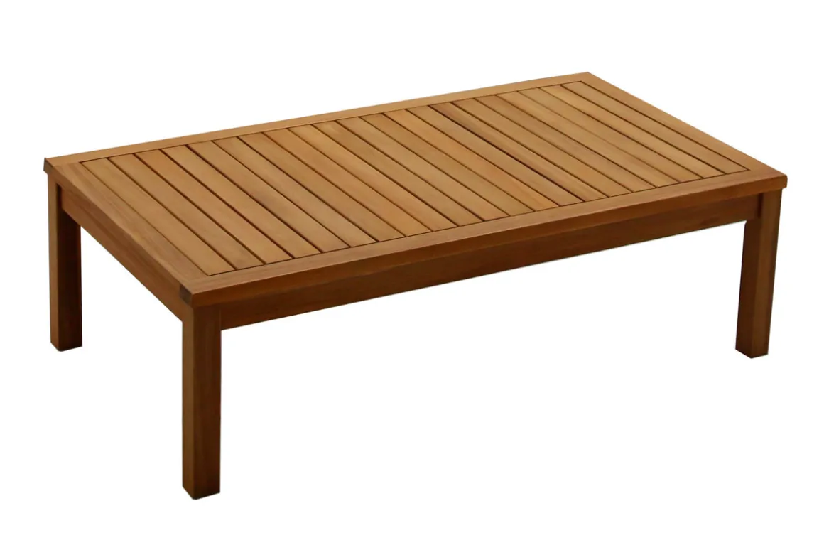 Miliboo Salon De Jardin-Salon de jardin d'angle 6 places en bois massif avec coussins déhoussables taupe BELIZE