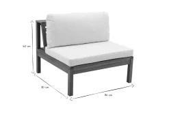 Miliboo Salon De Jardin-Salon de jardin d'angle 6 places en bois massif avec coussins déhoussables taupe BELIZE