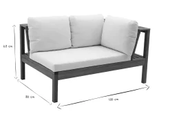 Miliboo Salon De Jardin-Salon de jardin d'angle 6 places en bois massif avec coussins déhoussables beige naturel BELIZE