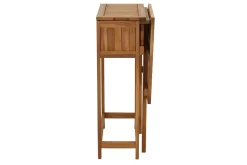 Miliboo Table De Jardin-Set de 2 chaises pliantes et 1 table de balcon rabattable avec rangement en bois massif PRADO