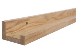 Miliboo Etagère Murale-Support de cadres photos - étagère linéaire en bois clair chêne L120 cm LINEA