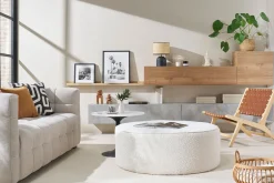 Miliboo Etagère Murale-Support de cadres photos - étagère linéaire en bois clair chêne L120 cm LINEA