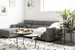 Miliboo Bibliothèque Et Étagère|Bibliothèque Et Étagère-Support de plantes modulable en bois manguier massif et métal noir L50 cm THREE