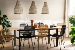 Miliboo Suspension|Suspension-Suspension cloche ajourée en rotin naturel D36 cm PAMPA