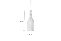 Miliboo Suspension|Suspension-Suspension design en rotin blanc D19 cm PHILAE