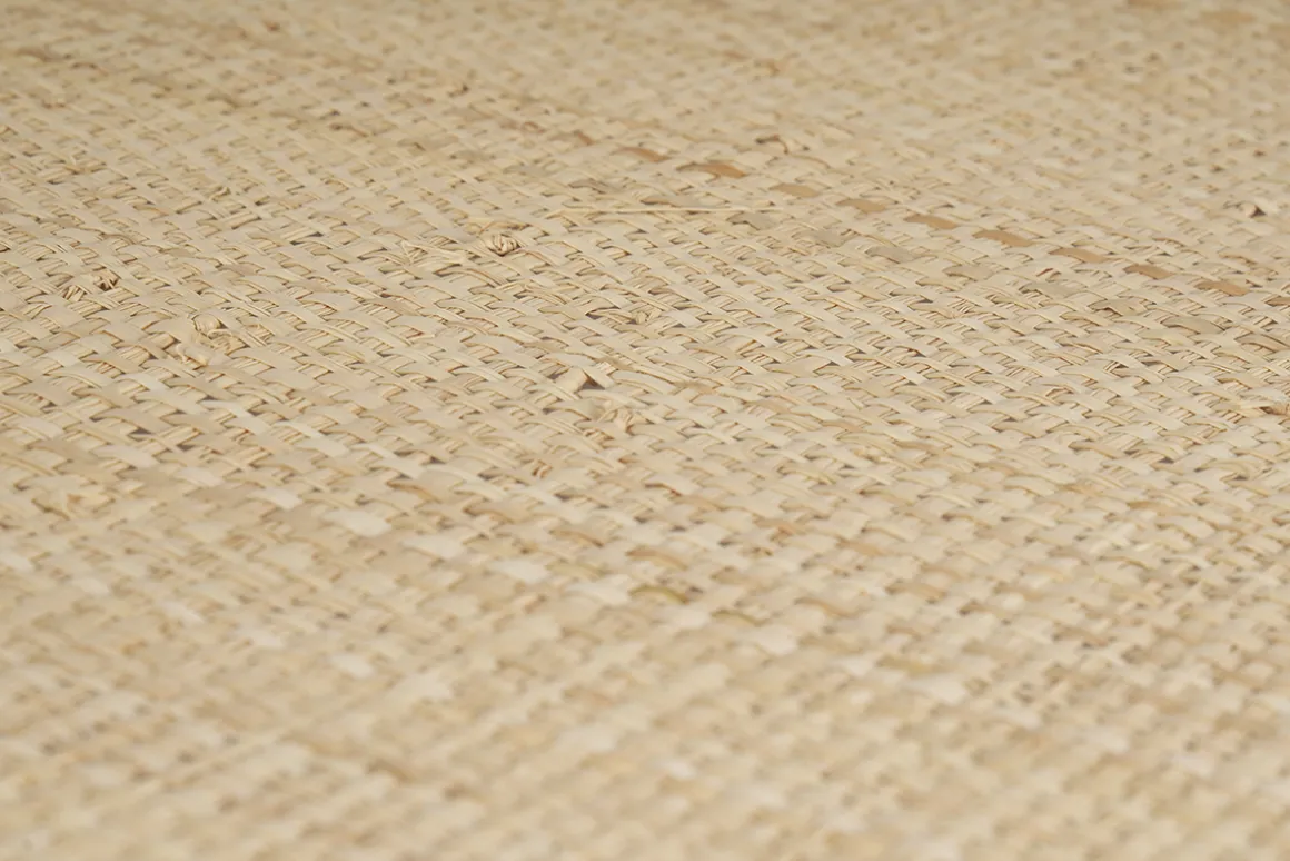 Miliboo Suspension|Suspension-Suspension en lin beige et rabane naturelle L55 cm AZAMI