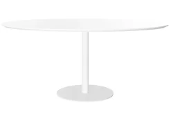 Miliboo Table À Manger Fixe-Table à manger design blanche ovale L170 cm HALIA