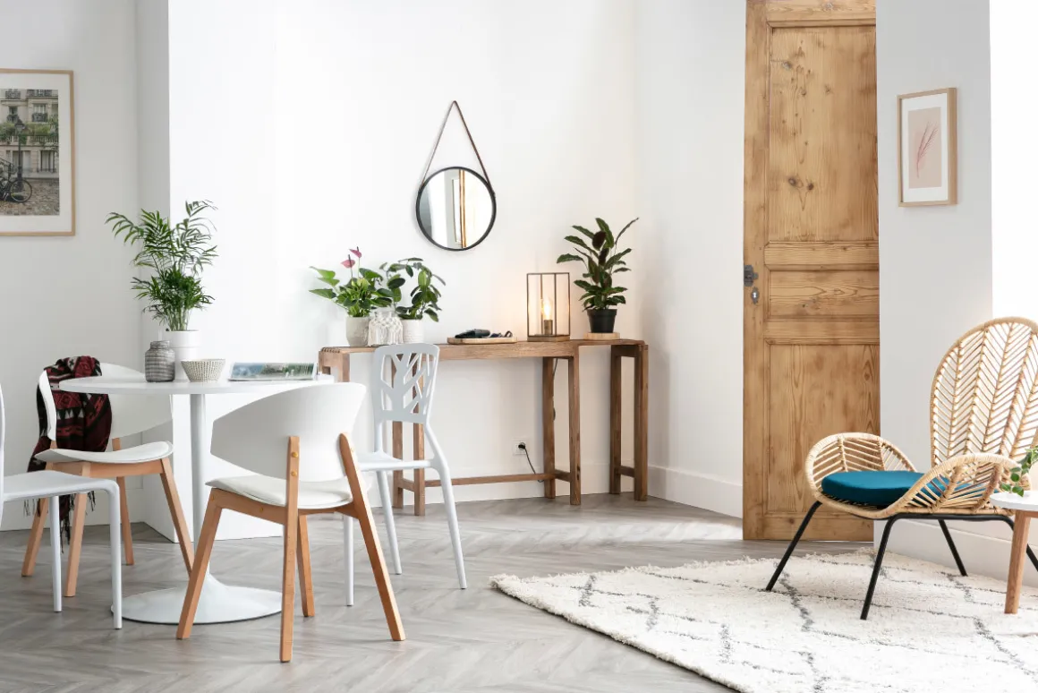 Miliboo Table À Manger Fixe-Table à manger design blanc ronde D90 cm CALISTA