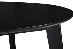 Miliboo Table Extensible-Table à manger design extensible ronde noire L120-150 cm LEENA
