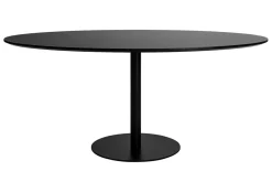 Miliboo Table À Manger Fixe-Table à manger design noire ovale L170 cm HALIA